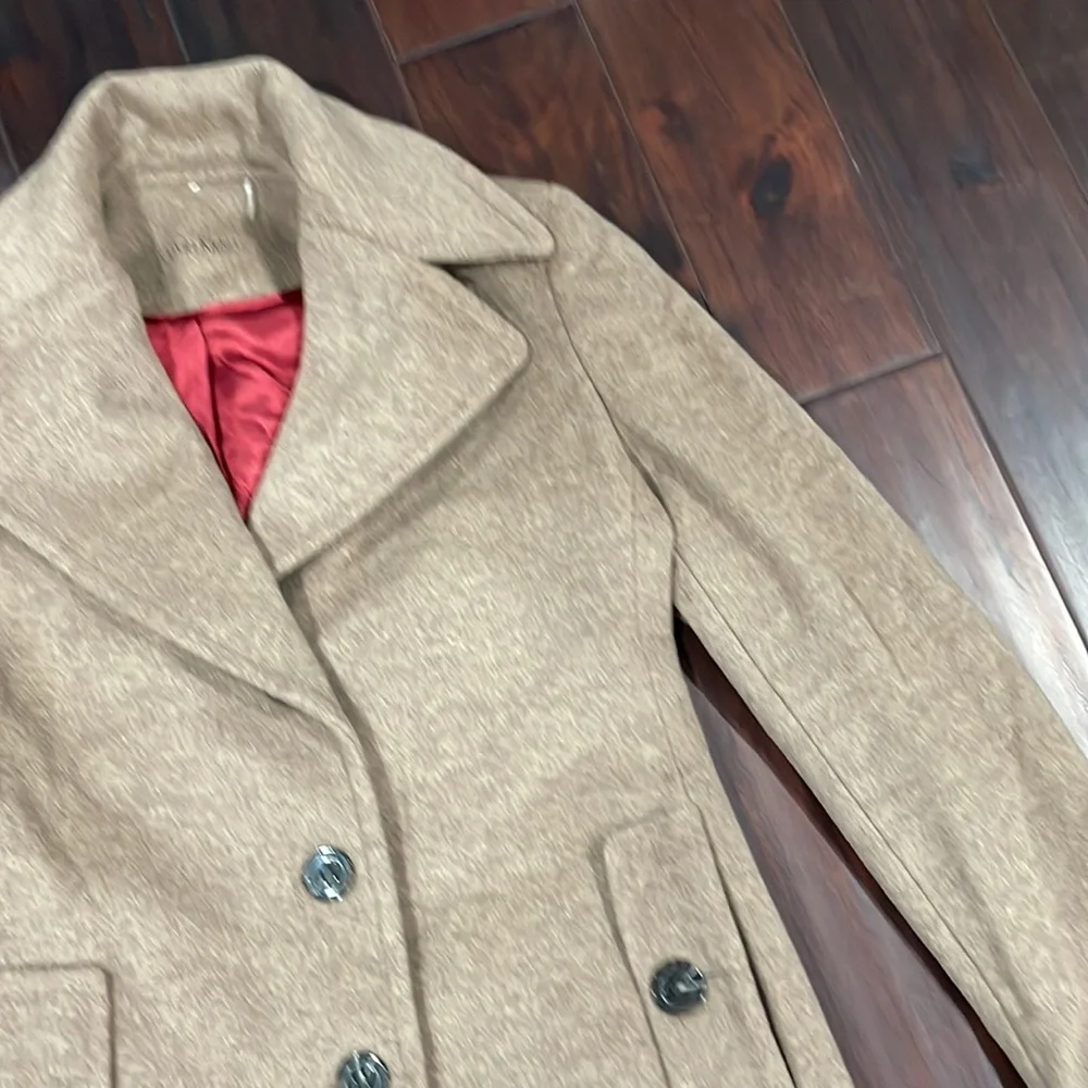Calvin Klein Beige Wool Peacoat - Picture 6 of 13